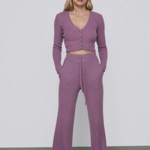 Zara ribbed knit cardigan